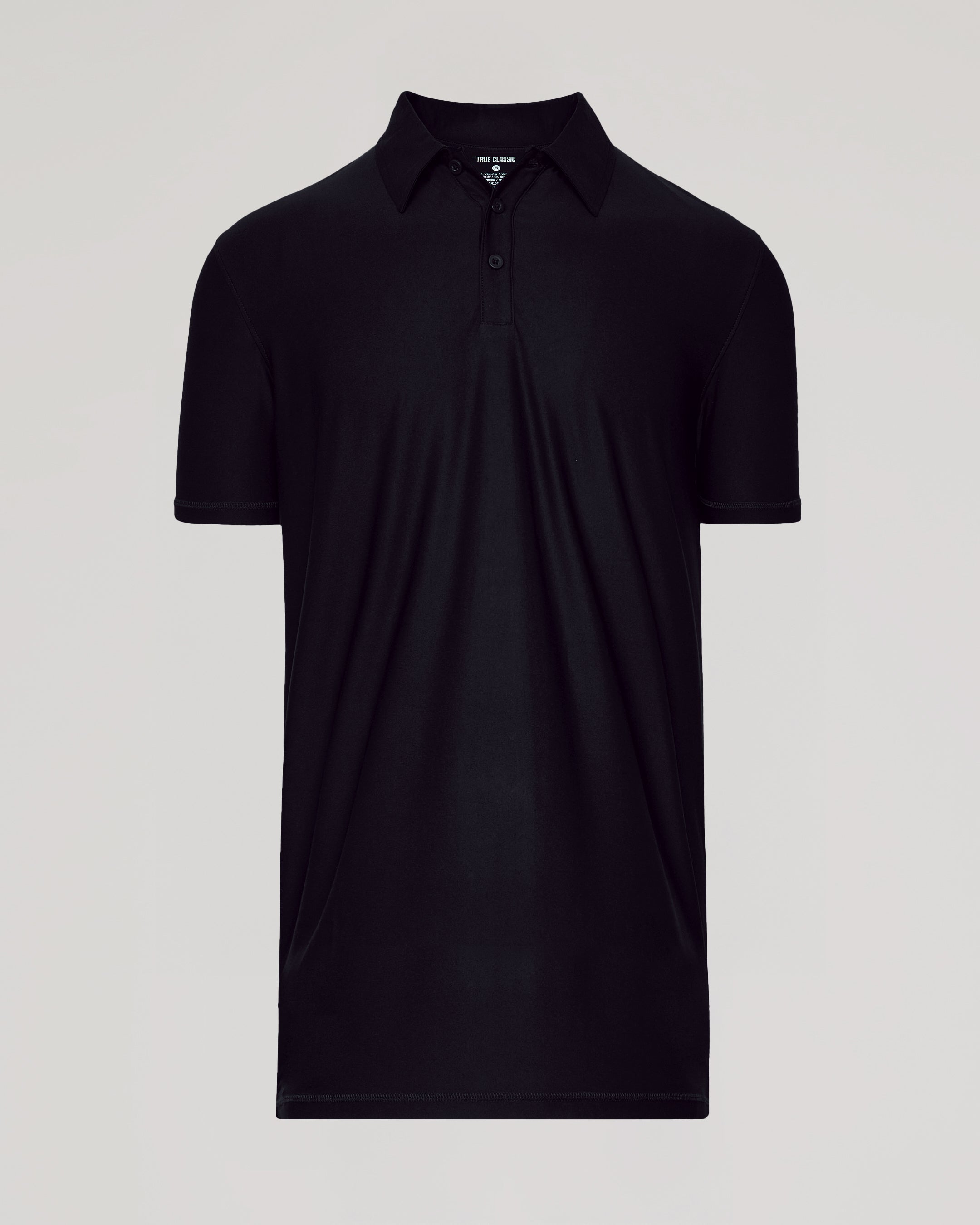 Black Short Sleeve Tall Active Polo-VibeCloset
