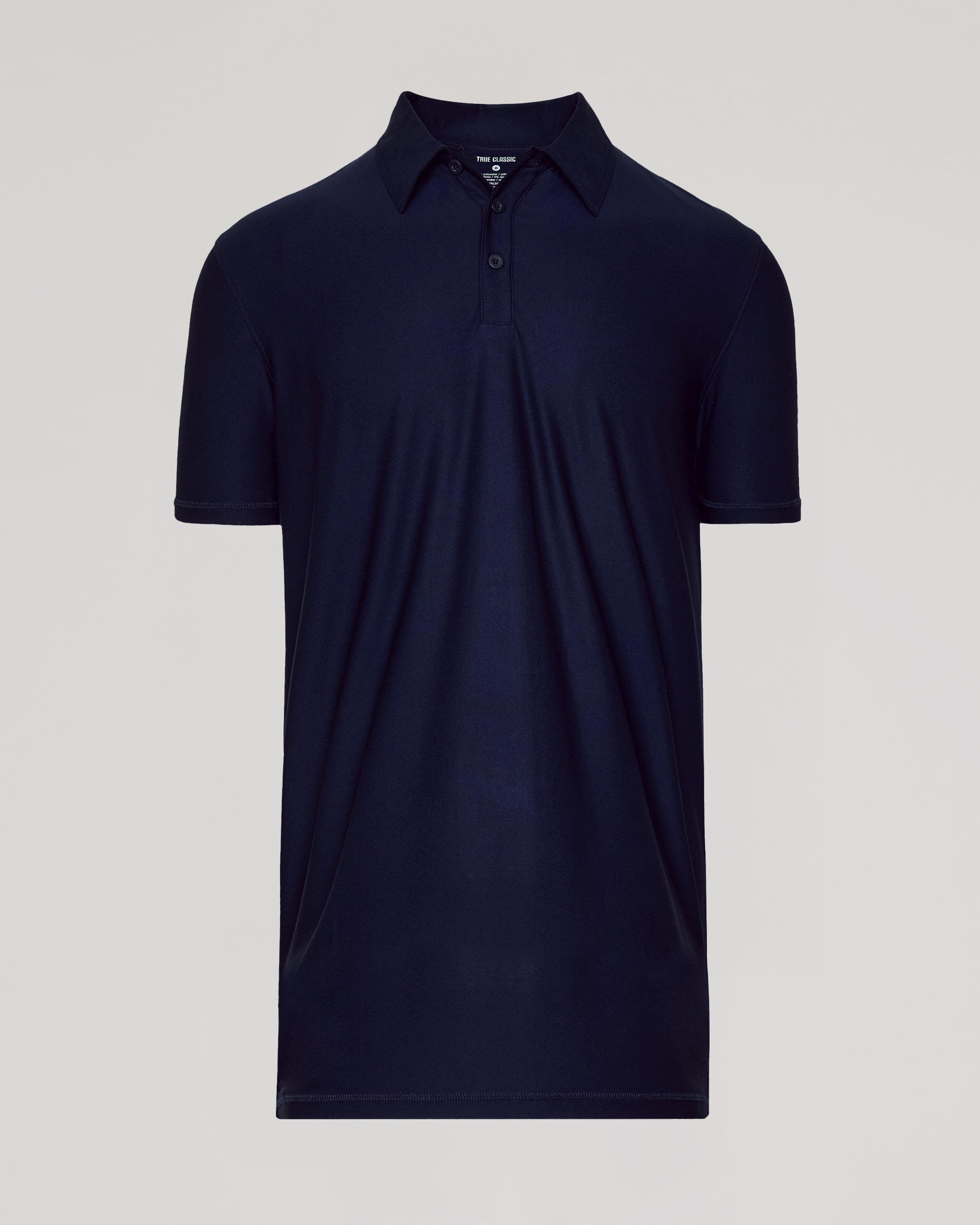 Navy Short Sleeve Tall Active Polo-VibeCloset
