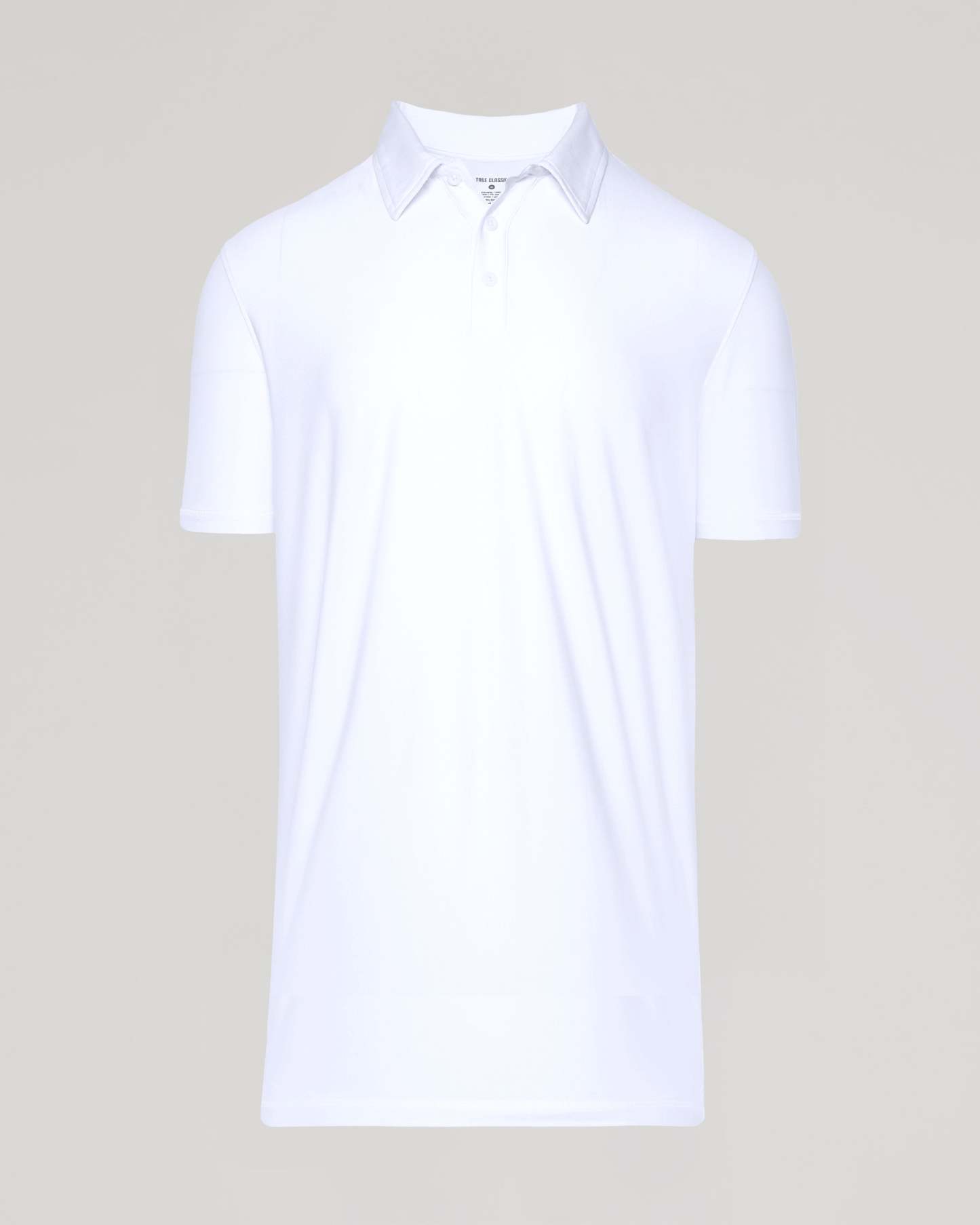 White Short Sleeve Tall Active Polo-VibeCloset