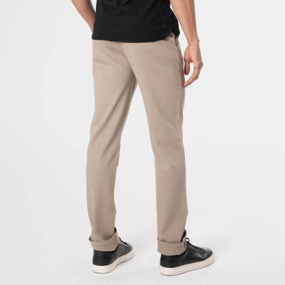 Khaki Slim Comfort Knit Chino Pant-VibeCloset