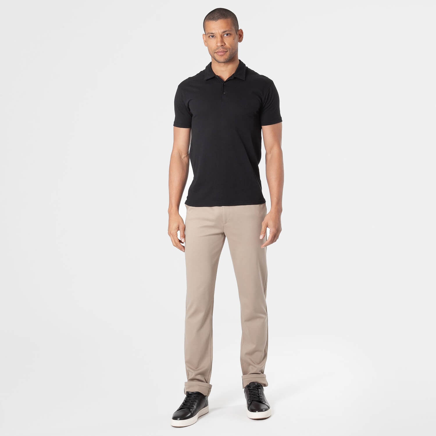 Khaki Slim Comfort Knit Chino Pant-VibeCloset