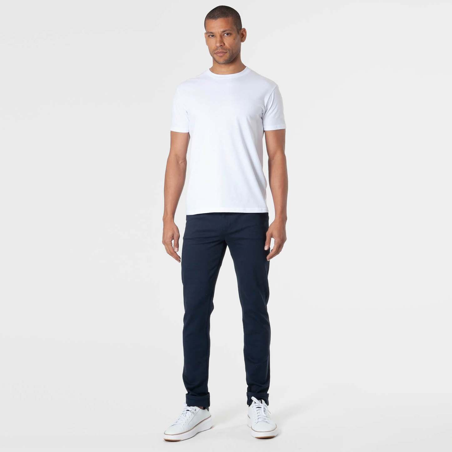 Navy Slim Comfort Knit Chino Pant-VibeCloset