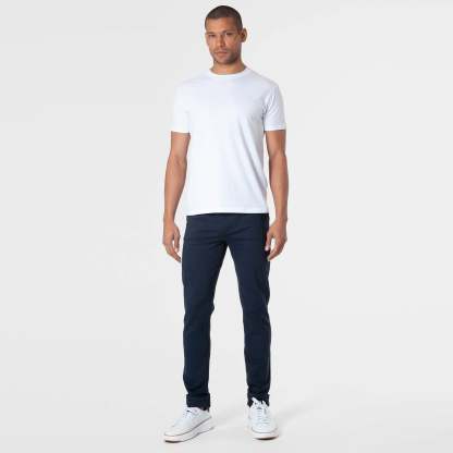 Navy Slim Comfort Knit Chino Pant-VibeCloset