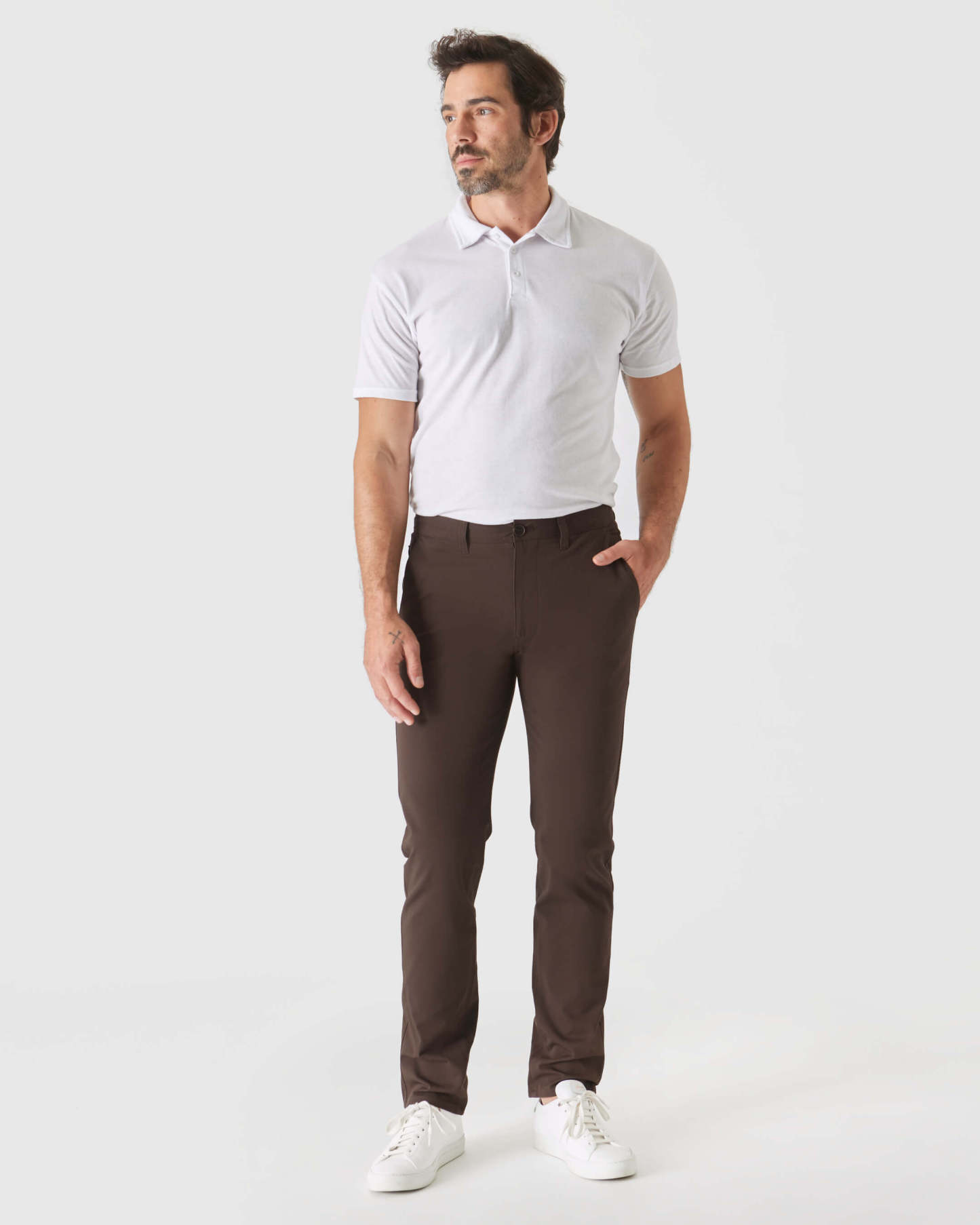 Dark Oak Slim Twill Chino Pant-VibeCloset