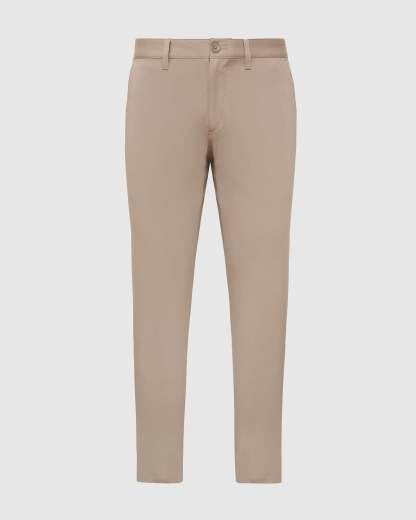 Khaki Slim Twill Chino Pant-VibeCloset
