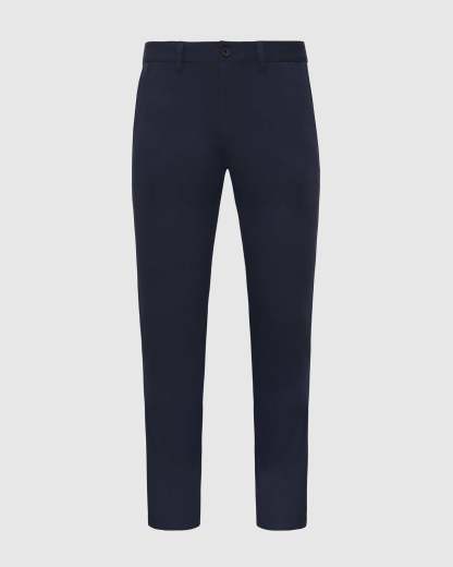 Navy Slim Twill Chino Pant-VibeCloset