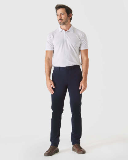 Navy Slim Twill Chino Pant-VibeCloset
