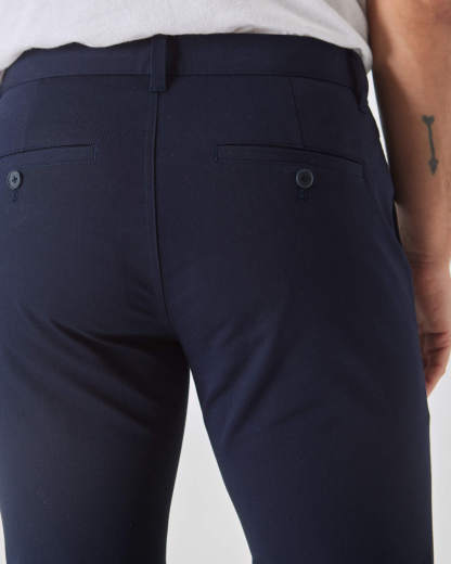 Navy Slim Twill Chino Pant-VibeCloset