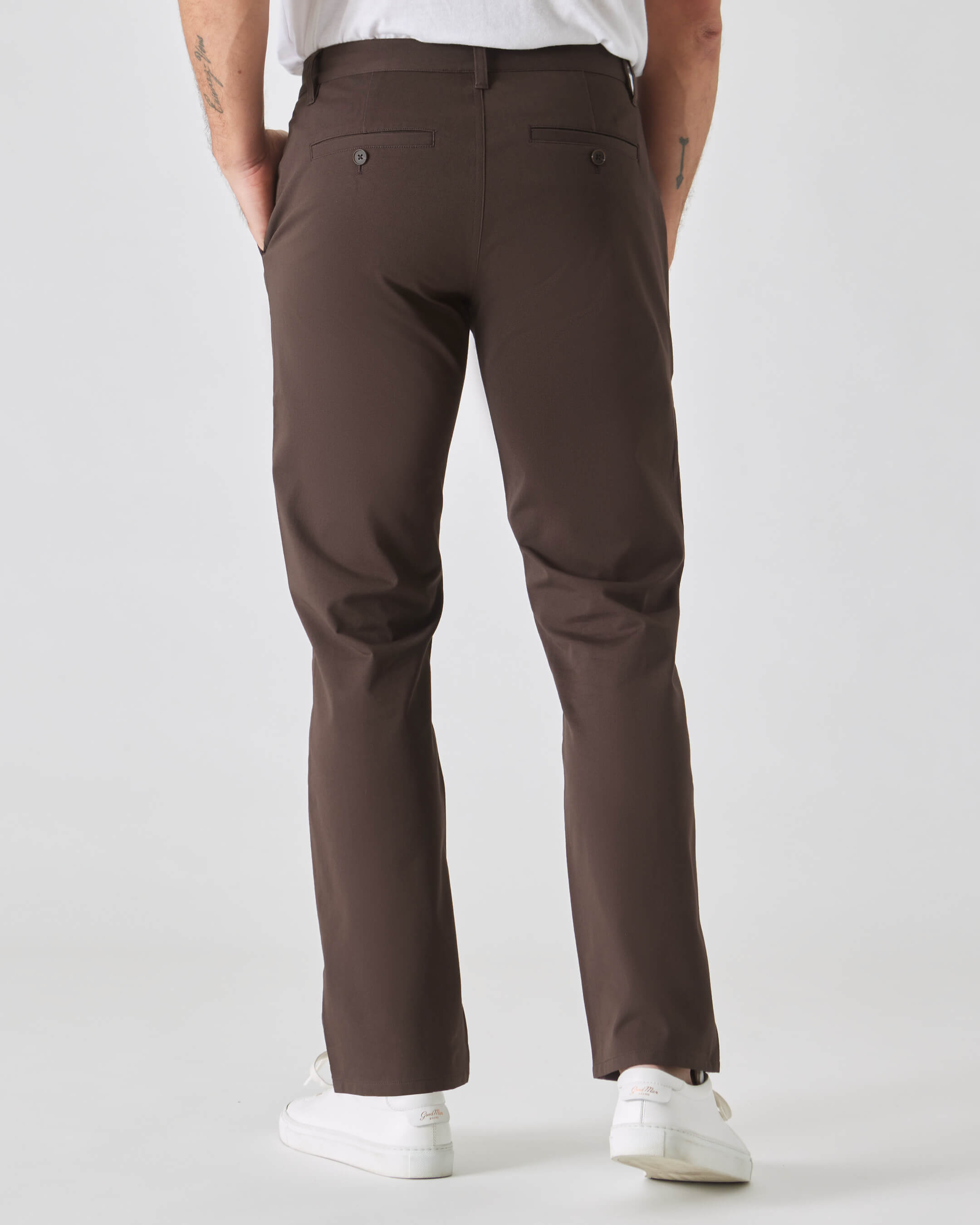 Dark Oak Straight Twill Chino Pant-VibeCloset