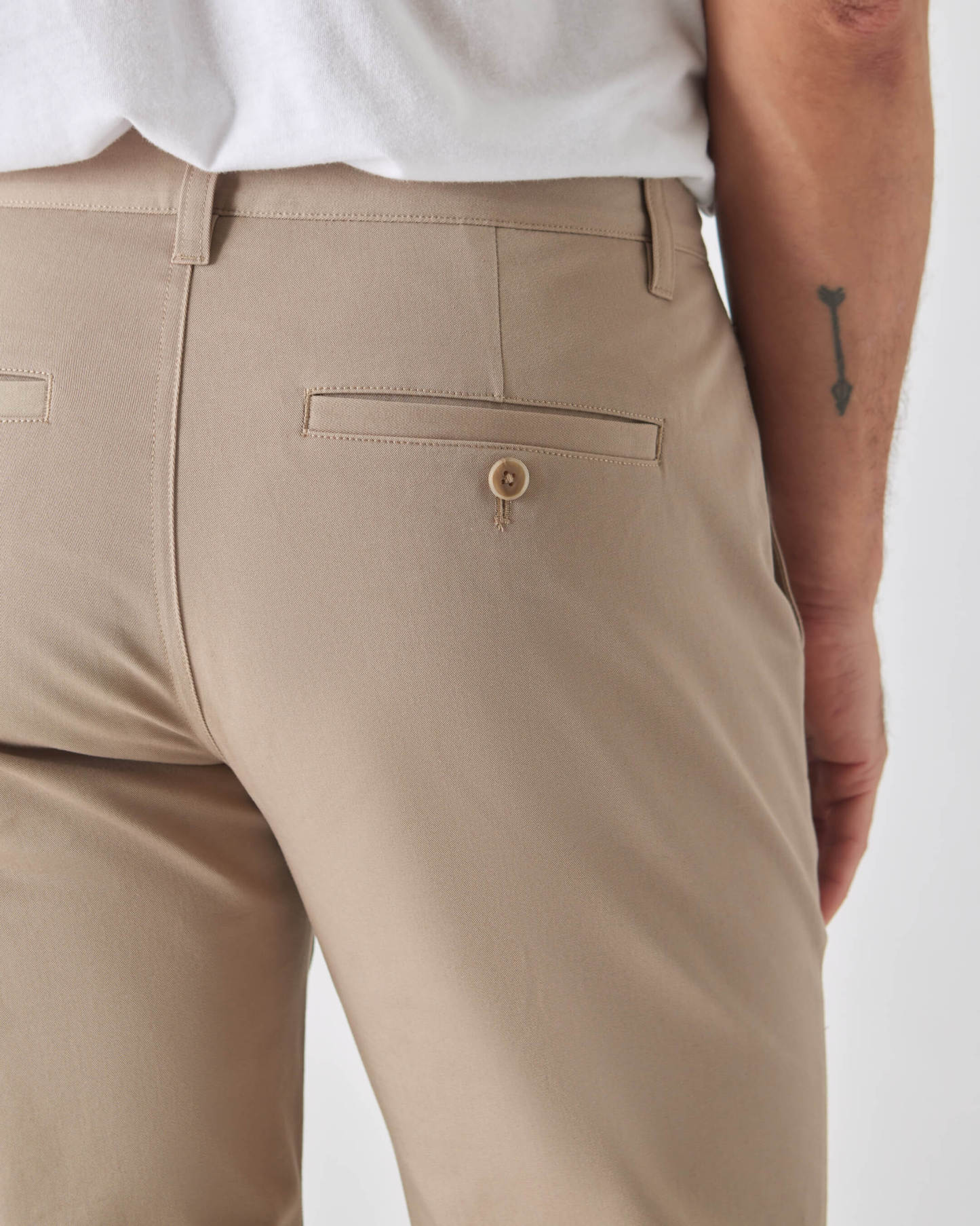 Khaki Straight Twill Chino Pant-VibeCloset