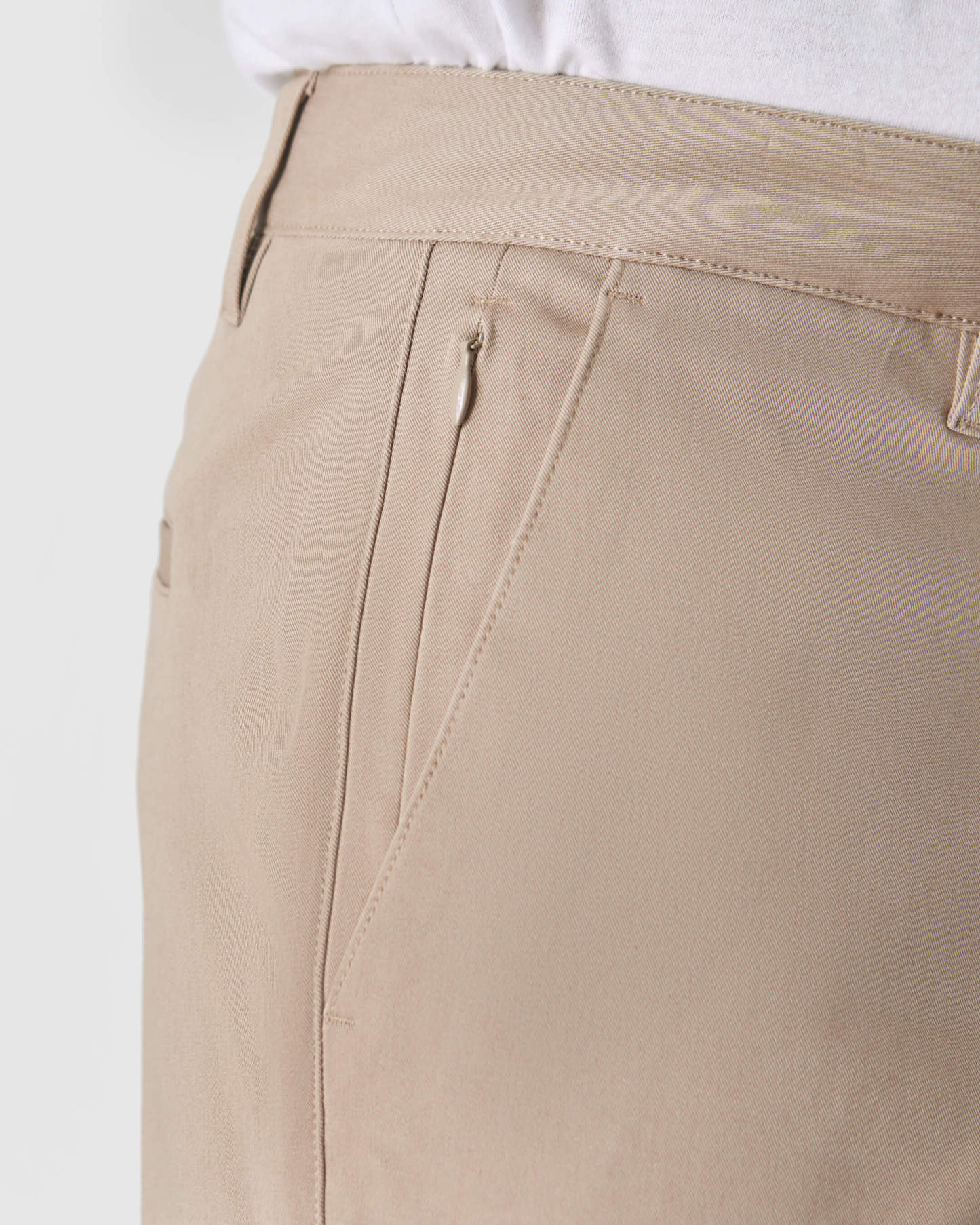 Khaki Straight Twill Chino Pant-VibeCloset