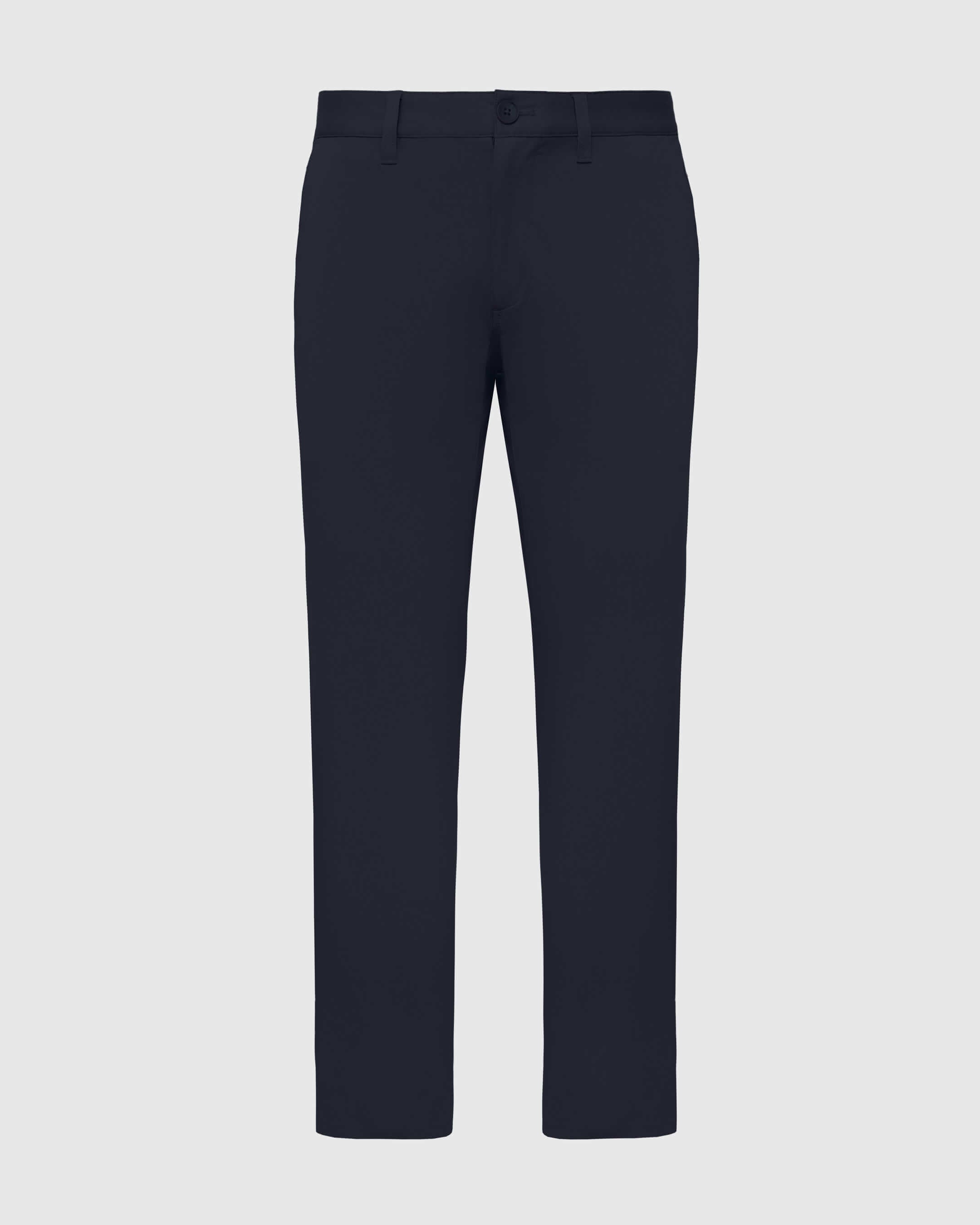 Navy Straight Twill Chino Pant-VibeCloset