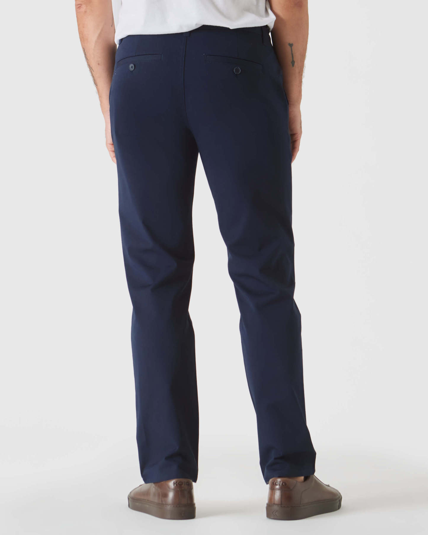 Navy Straight Twill Chino Pant-VibeCloset