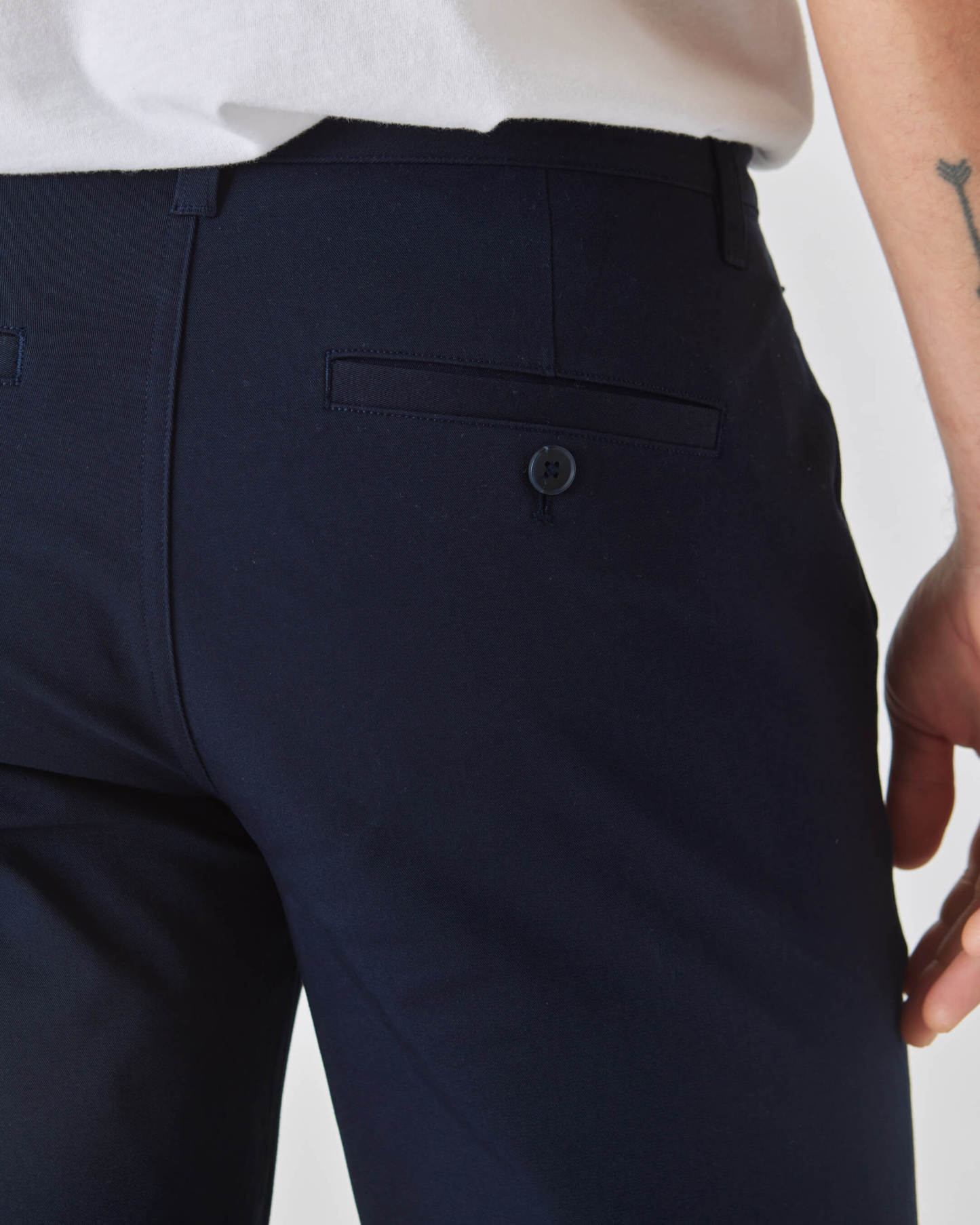 Navy Straight Twill Chino Pant-VibeCloset