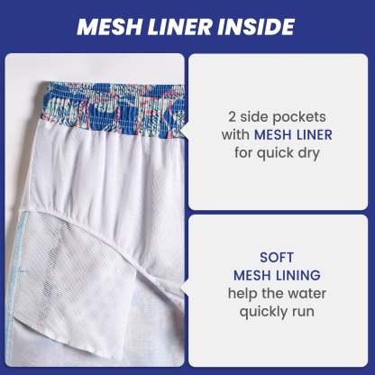 5.5 Inch Inseam Blue Polar Bear Swim Trunks-VibeCloset