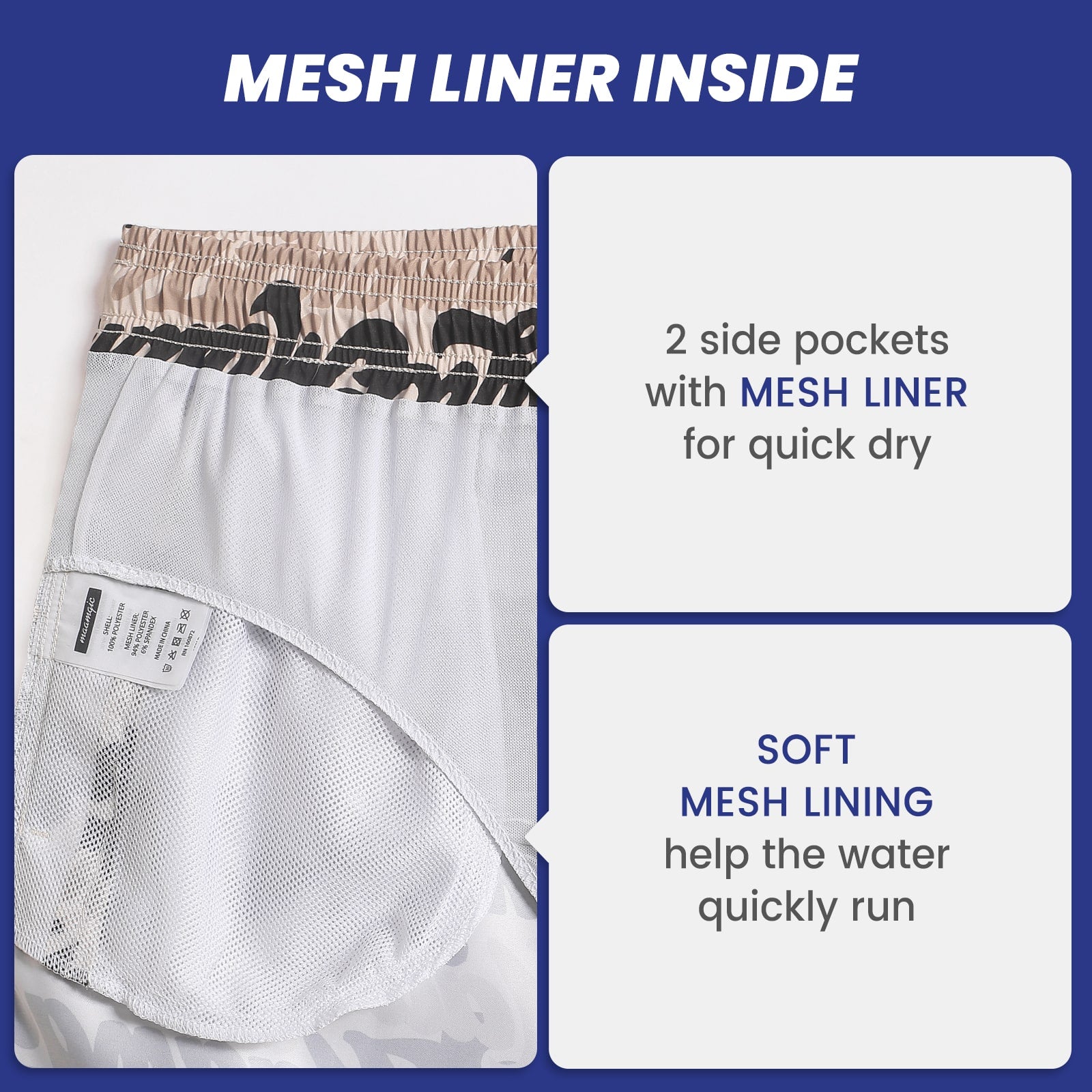 🩳⛱5.5 Inch Inseam Coffee Swim Trunks-VibeCloset