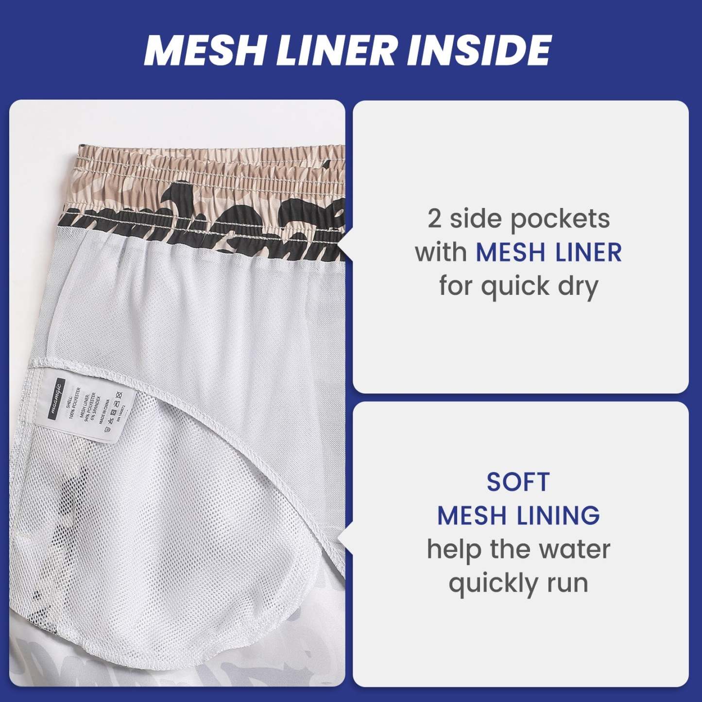 🩳⛱5.5 Inch Inseam Coffee Swim Trunks-VibeCloset