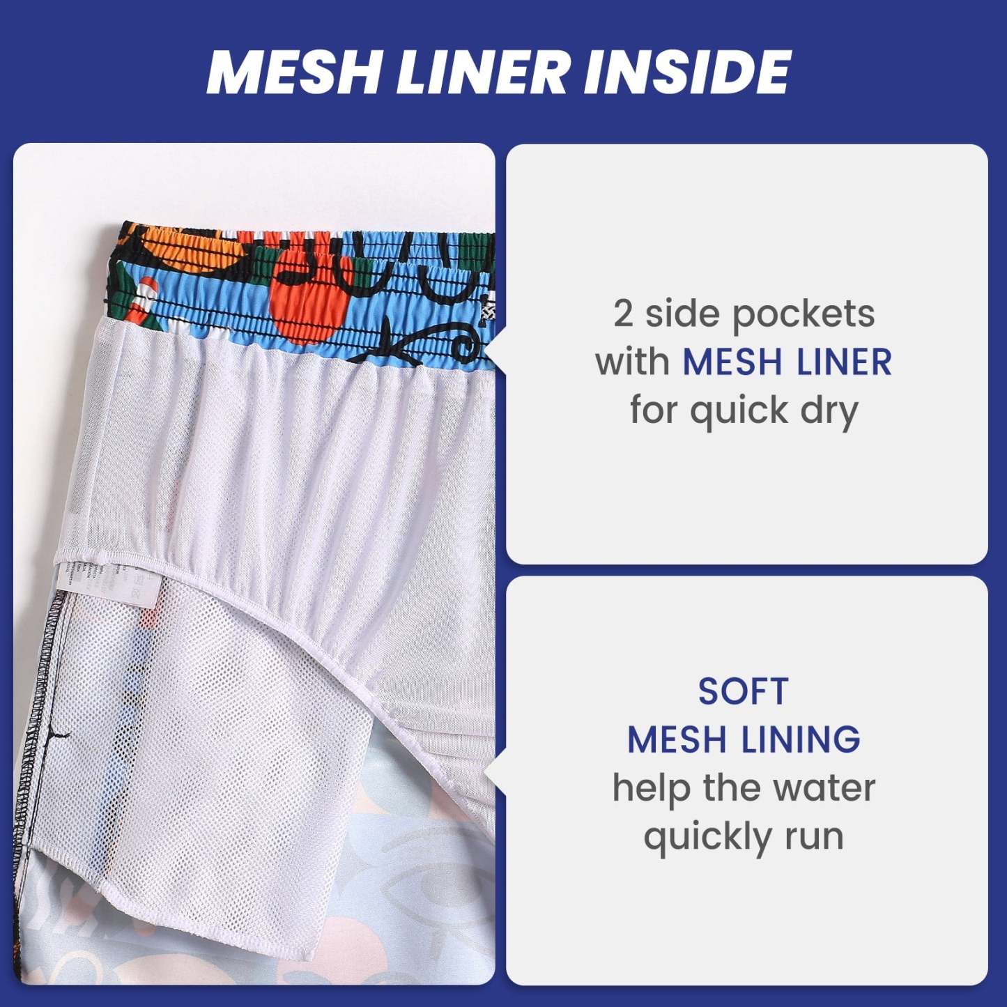 5.5 Inch Inseam Egyptian Pattern Swim Trunks-VibeCloset