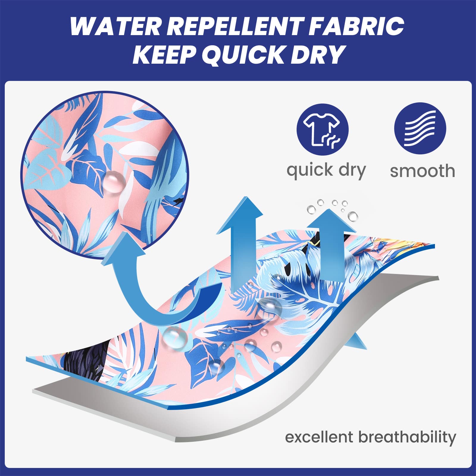 5.5 Inch Inseam Pink Tropical Fantasy Swim Trunks-VibeCloset