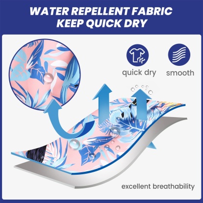 5.5 Inch Inseam Pink Tropical Fantasy Swim Trunks-VibeCloset