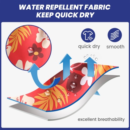 5.5 Inch Inseam Red Sakura Swim Trunks-VibeCloset