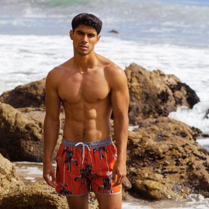 4.5 Inch Inseam Vintage Stretch Coconut Swim Trunks-VibeCloset