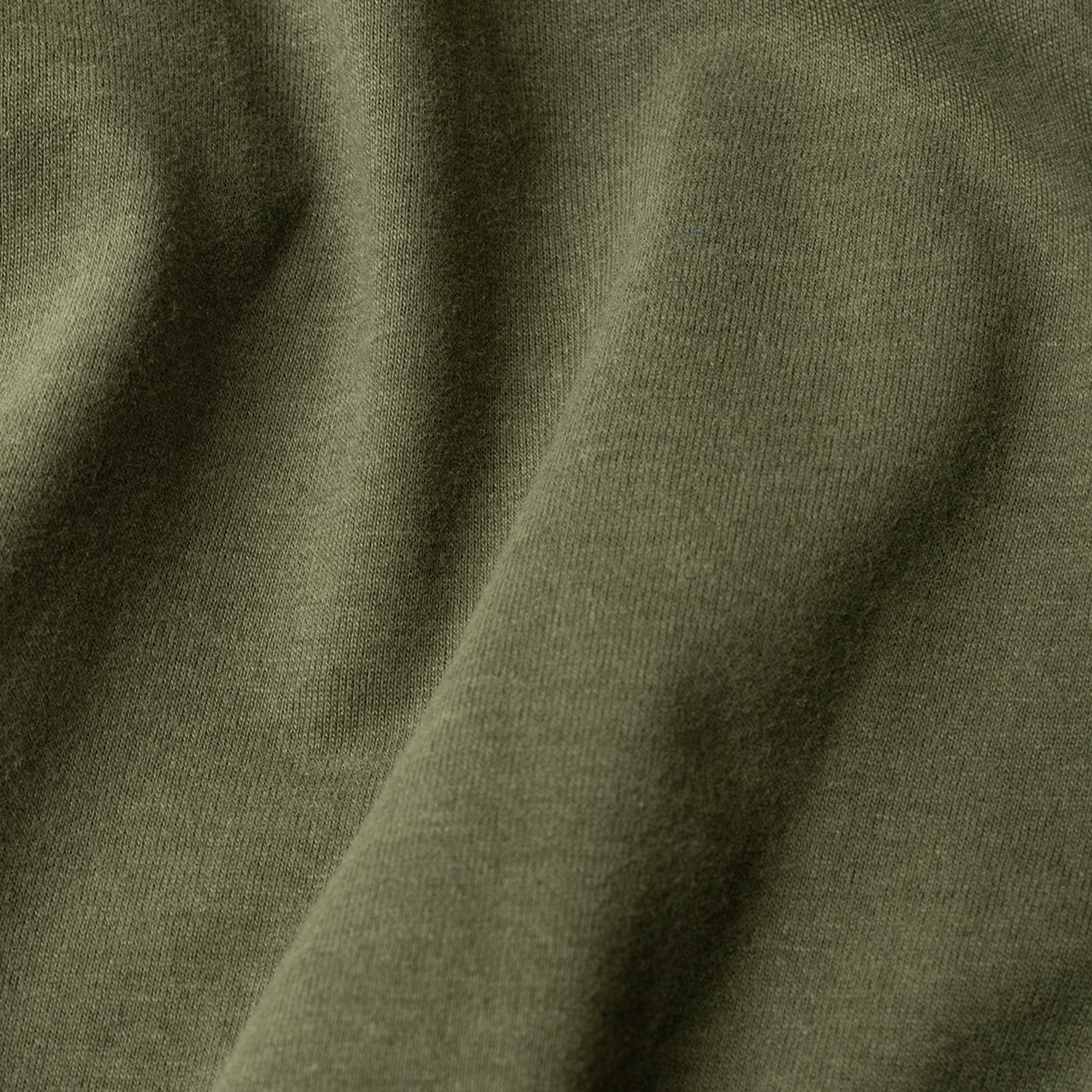 Military Green Tall Round Hem Crew Neck T-Shirt-VibeCloset