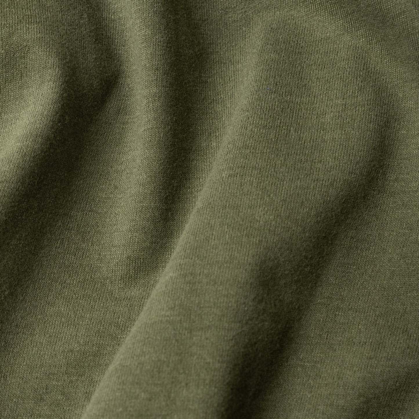 Military Green Tall Round Hem Crew Neck T-Shirt-VibeCloset