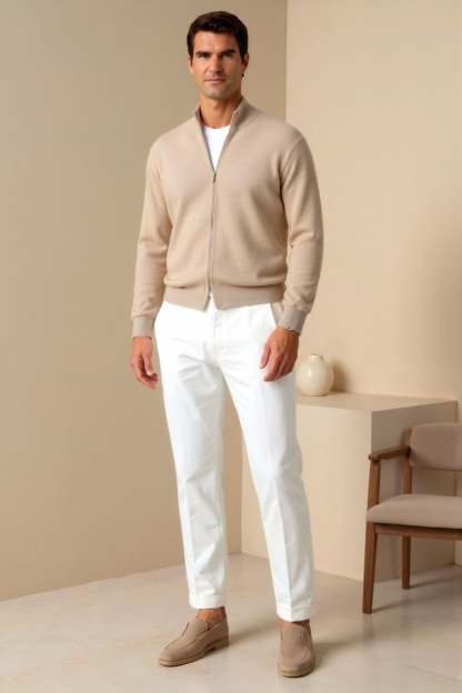 Smart Luxury Regular Fit Chino Ankle Pants-VibeCloset