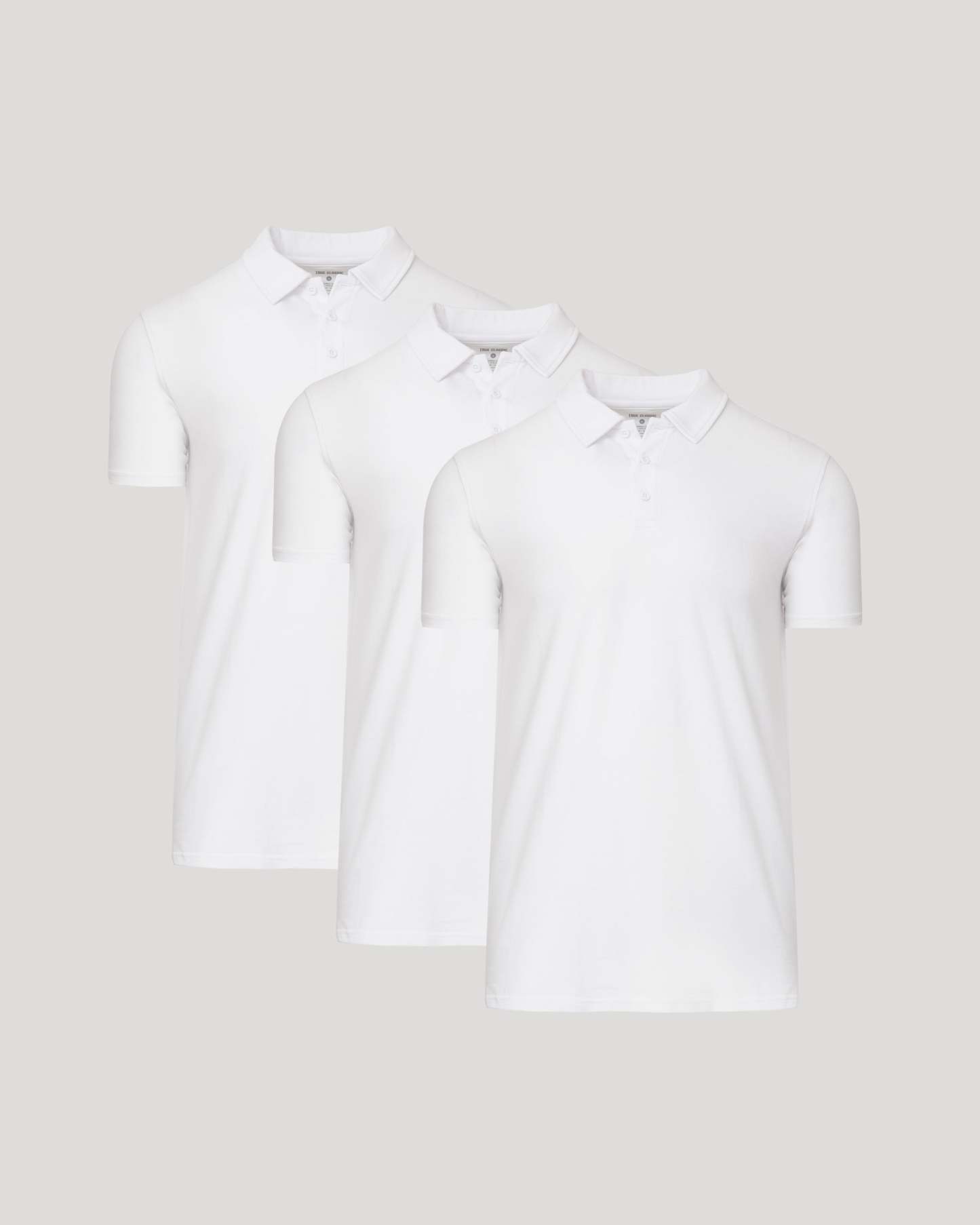 All White Tall Short Sleeve Polo 3-Pack-VibeCloset