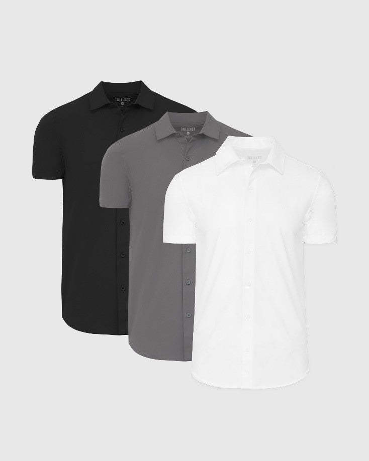 Staple Short Sleeve Commuter Shirt 3-Pack-VibeCloset