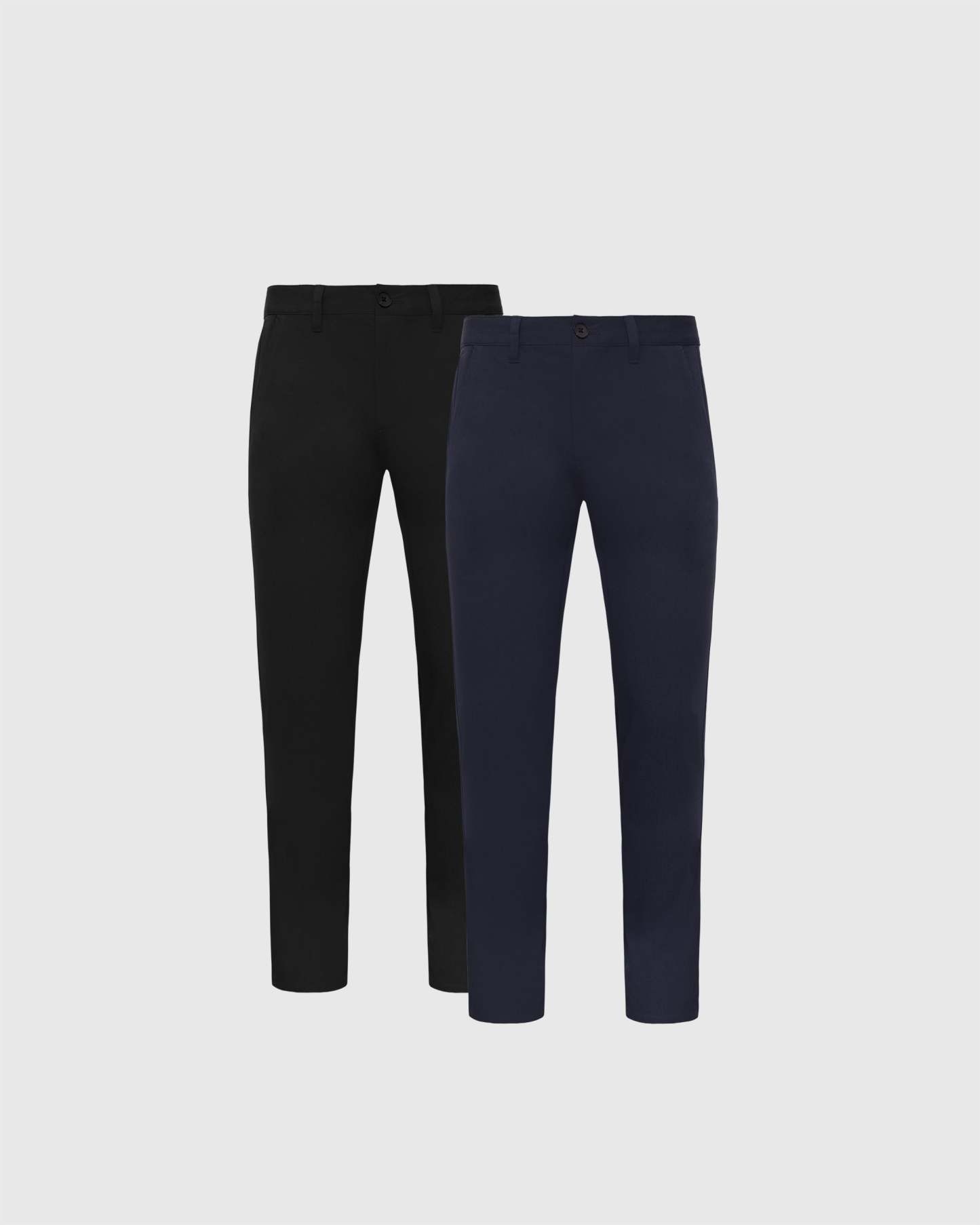 Black & Navy Slim Twill Chino Pant 2-Pack-VibeCloset