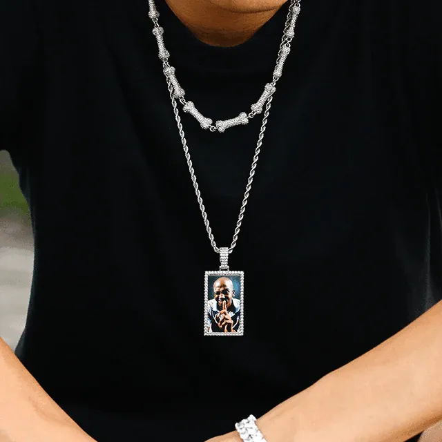 25mm Rectangle Custom Photo Pendant