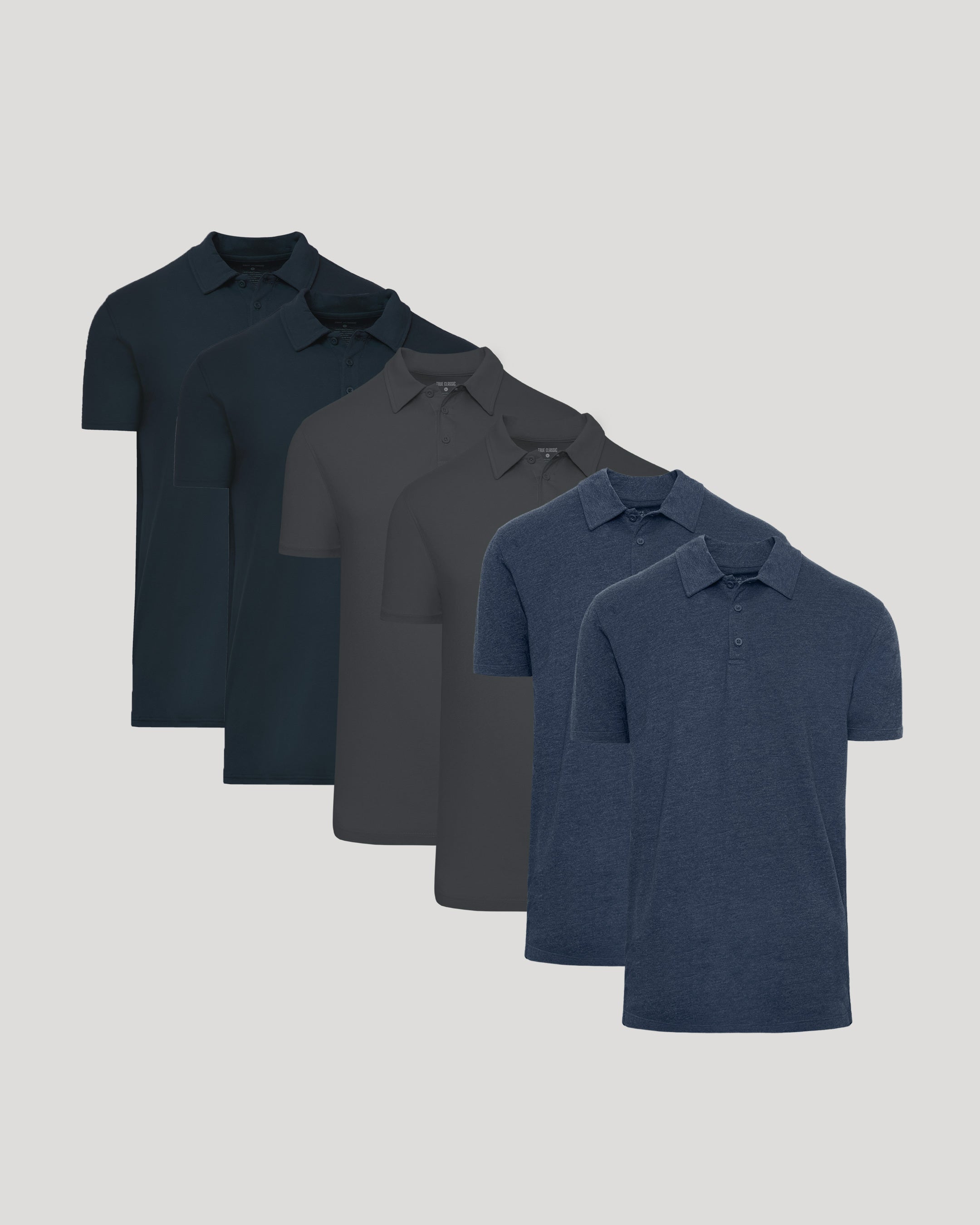 Carbon Navy Tall Short Sleeve Polo 6-Pack-VibeCloset