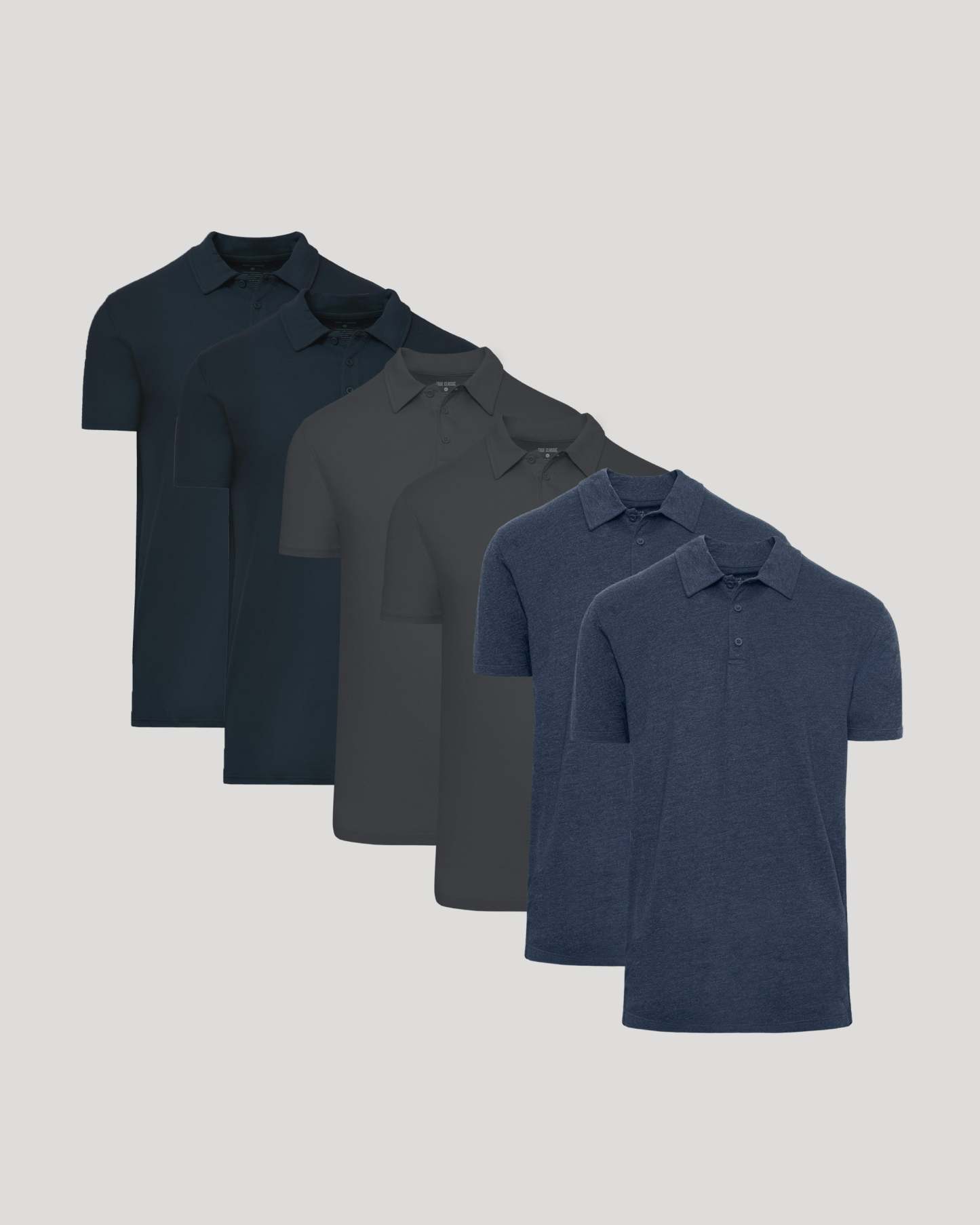 Carbon Navy Tall Short Sleeve Polo 6-Pack-VibeCloset
