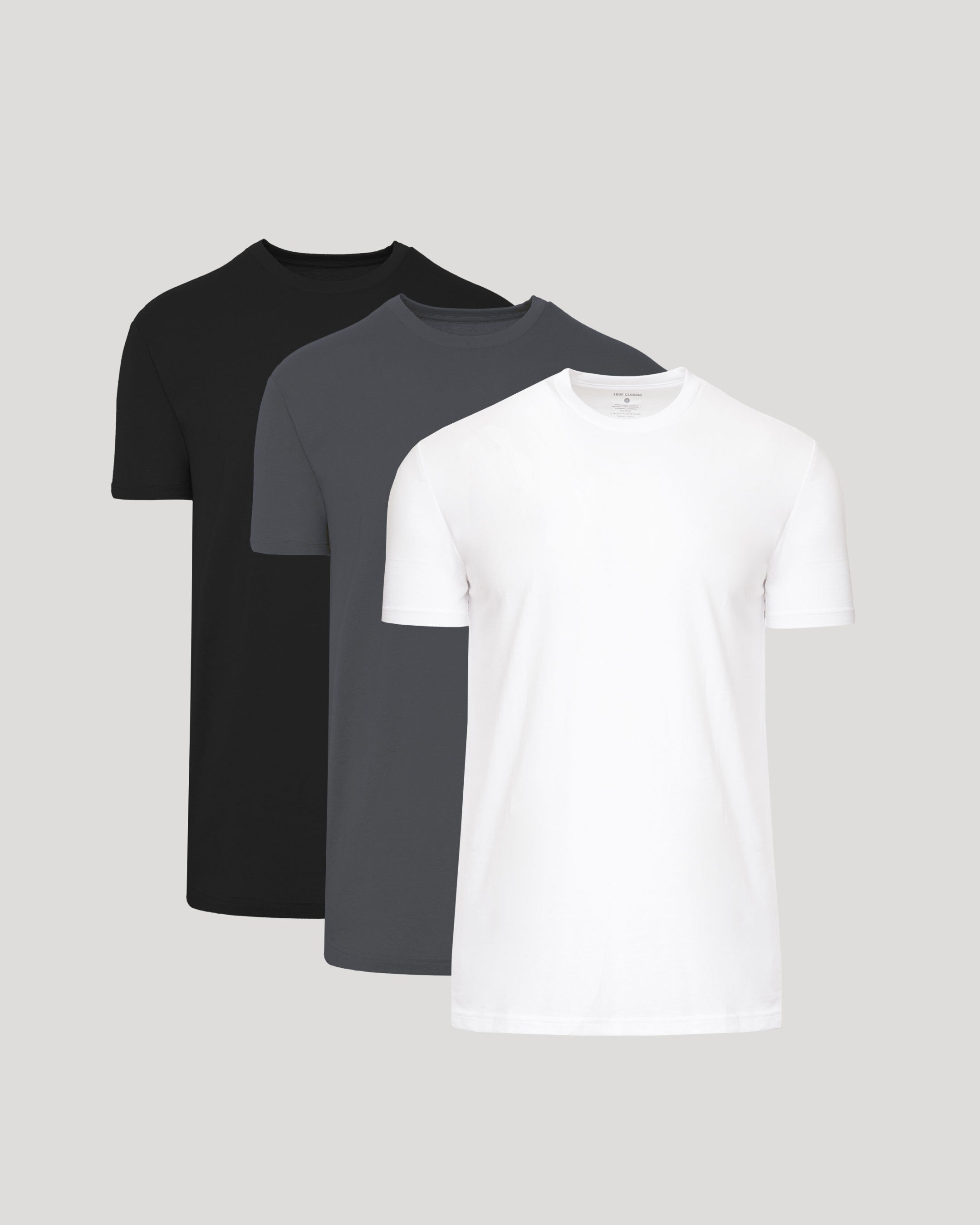 Classic Tall Straight Hem Crew Neck T-Shirt 3-Pack-VibeCloset