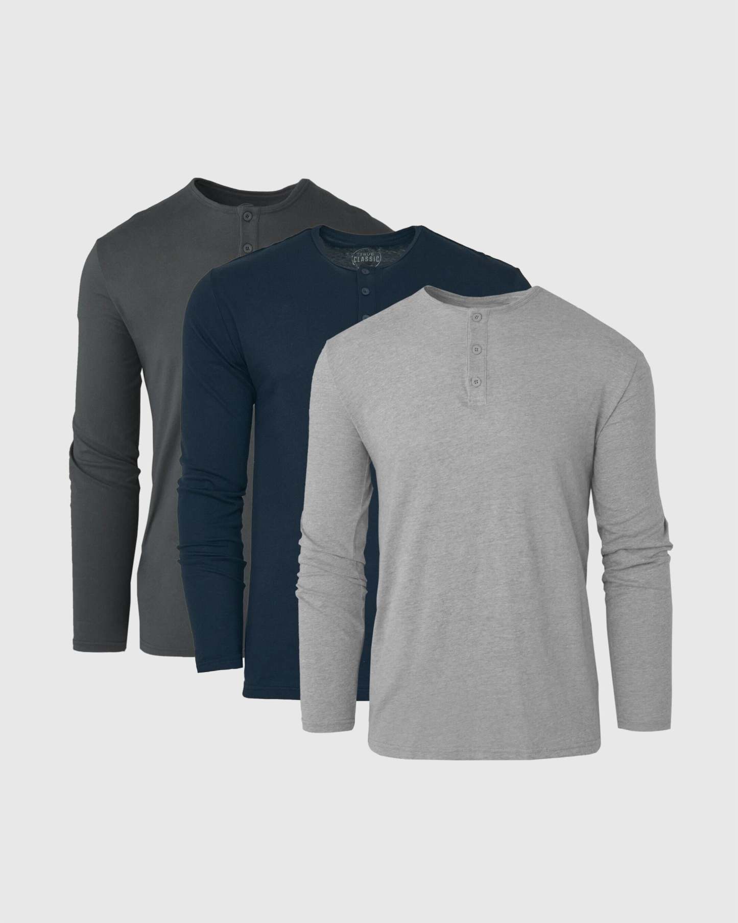 Classic Long Sleeve Henley 3-Pack-VibeCloset