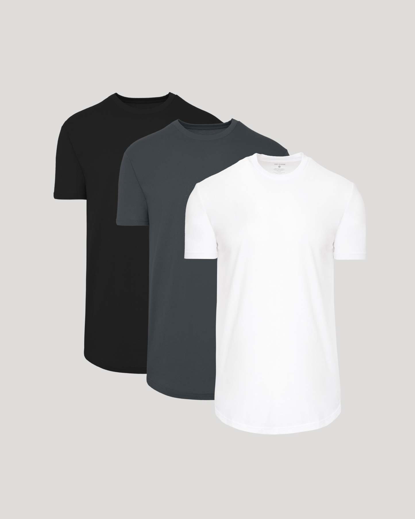 Classic Short Sleeve Tall Curved Hem Crew 3-Pack-VibeCloset