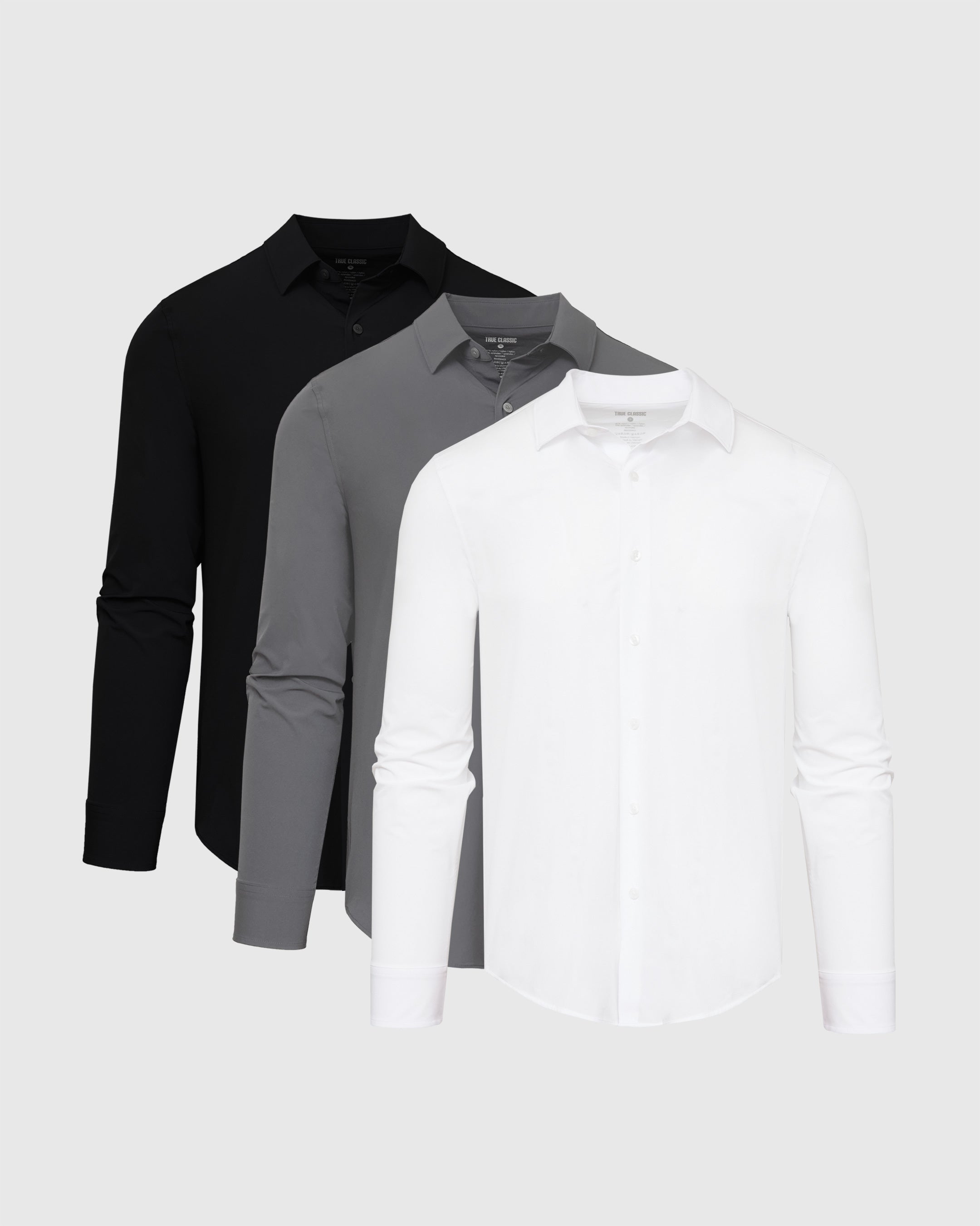 Core Color Performance Lightweight Dress Shirt 3-Pack-VibeCloset