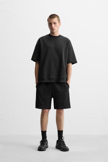 Oversized Boxy Man Scuba T-Shirt & Short Set