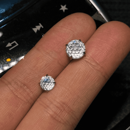 Titanium steel Zircon earrings Colorist Series 316L titanium steel ear studs are unisex