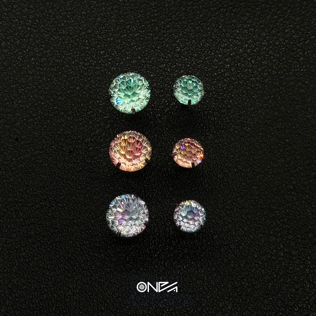 Titanium steel Zircon earrings Colorist Series 316L titanium steel ear studs are unisex