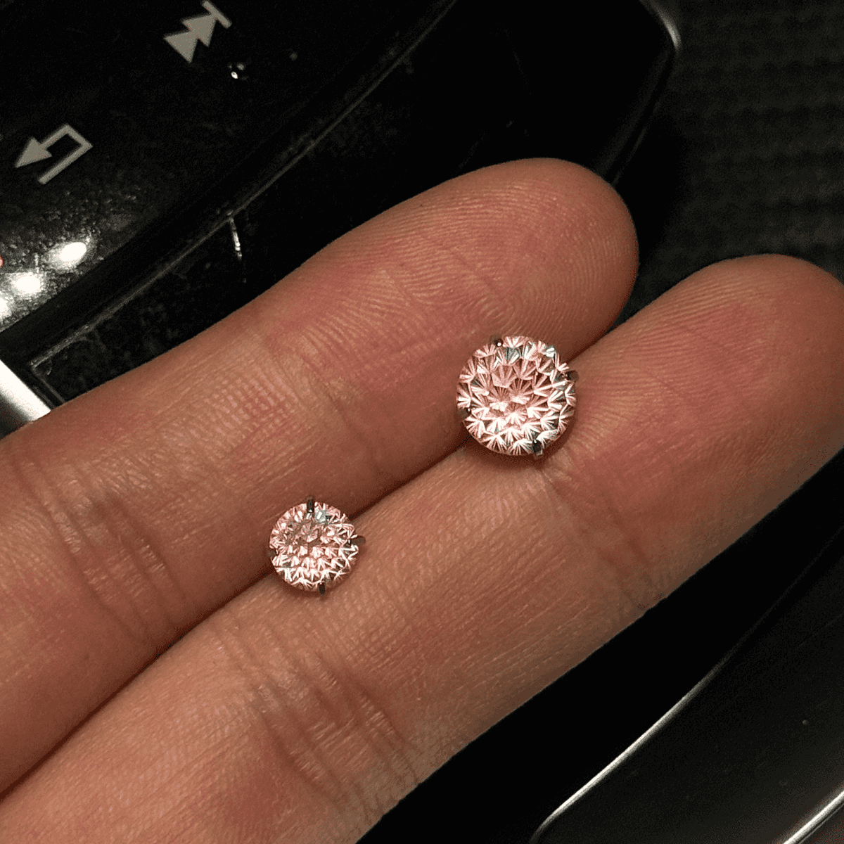 Titanium steel Zircon earrings Colorist Series 316L titanium steel ear studs are unisex