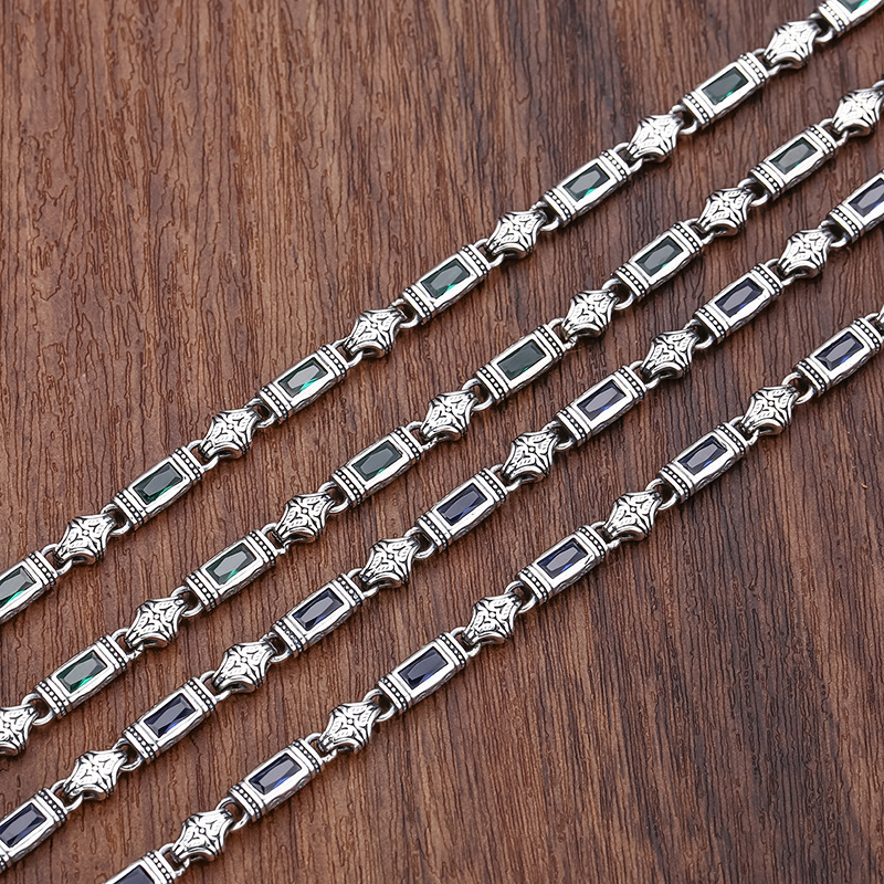 Mens silver bracelet; mens bracelet with stones; silver bracelet for men; bracelet with topazes; 925 sterling silver bracelet handmade