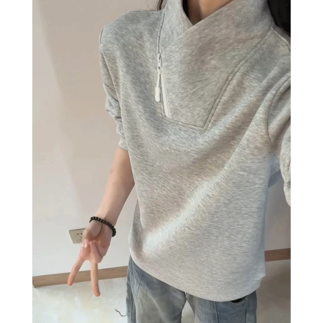 🔥50%-Slanted Zipper Hoodie