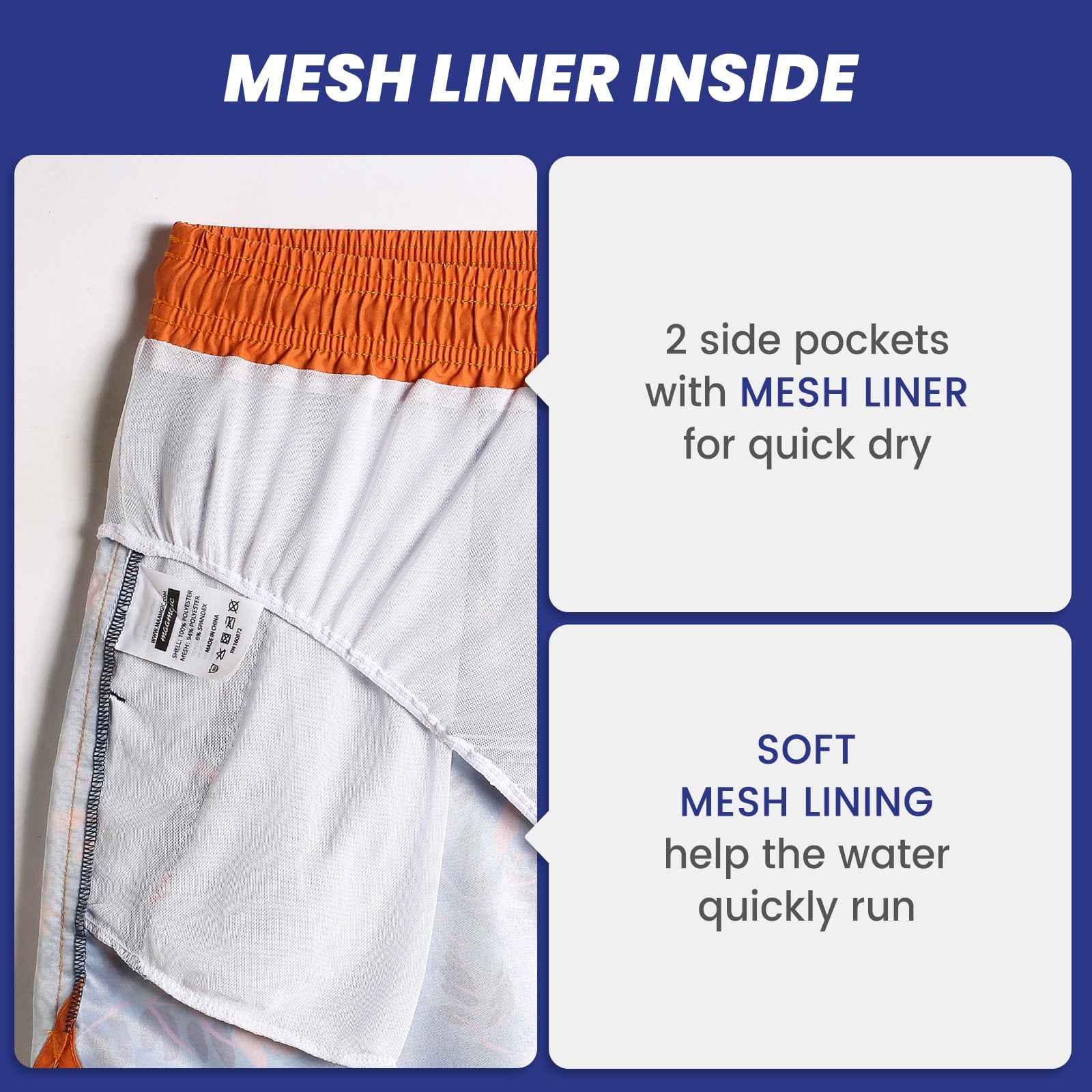 4.5 Inch Inseam Vintage Fallen Leaves Swim Trunks-VibeCloset