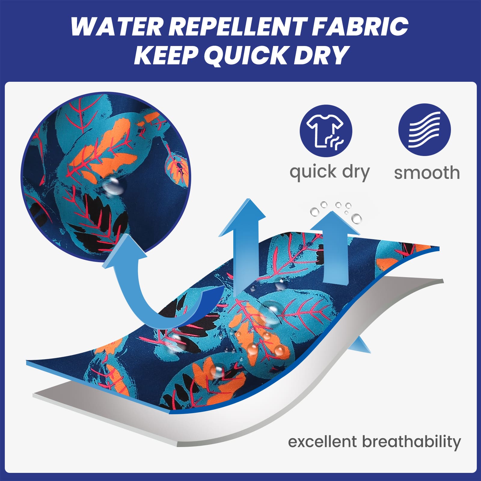 4.5 Inch Inseam Vintage Fallen Leaves Swim Trunks-VibeCloset