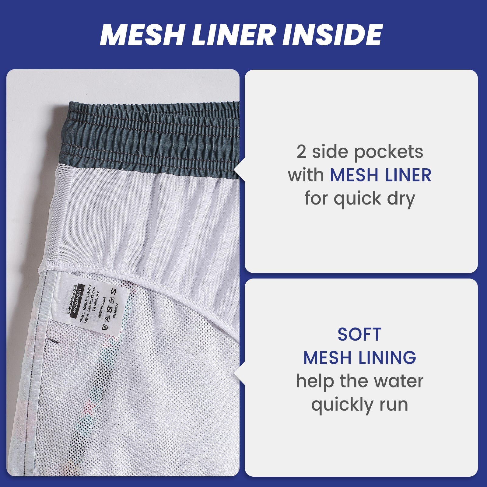 4.5 Inch Inseam Vintage Grey Montage Hibiscus Swim Trunks-VibeCloset