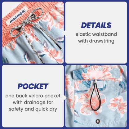 4.5 Inch Inseam Vintage Mist Flowers Swim Trunks-VibeCloset