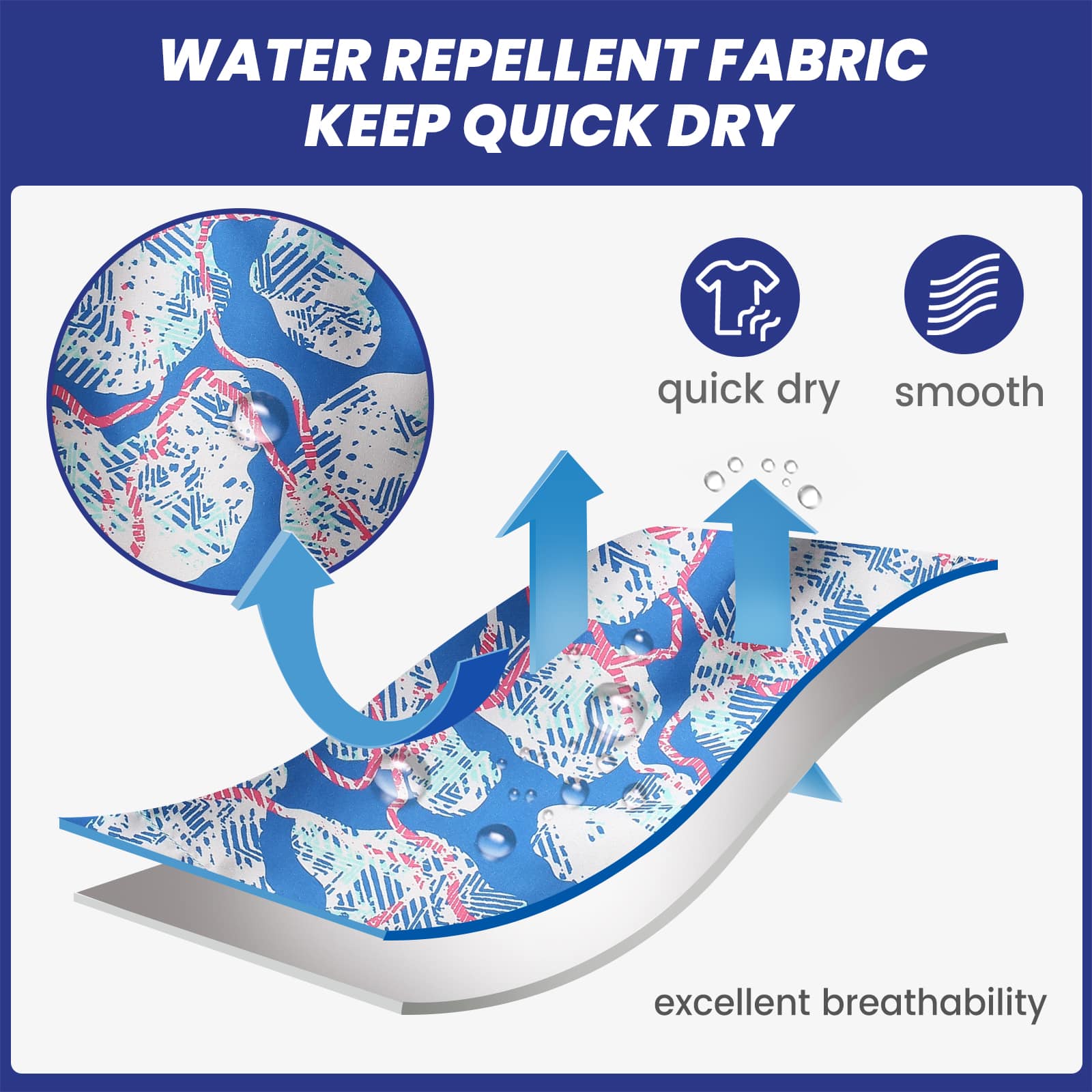 5.5 Inch Inseam Blue Polar Bear Swim Trunks-VibeCloset